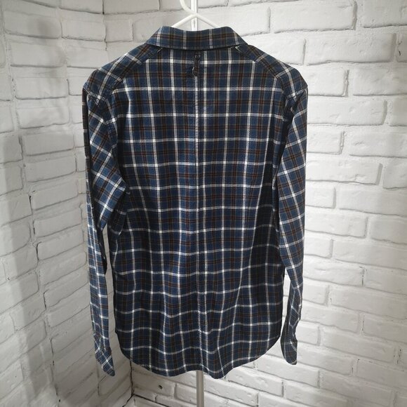 G-Star Raw Men's Size Medium Made in India Blue Plaid Button Front Shirt - Picture 2 of 13